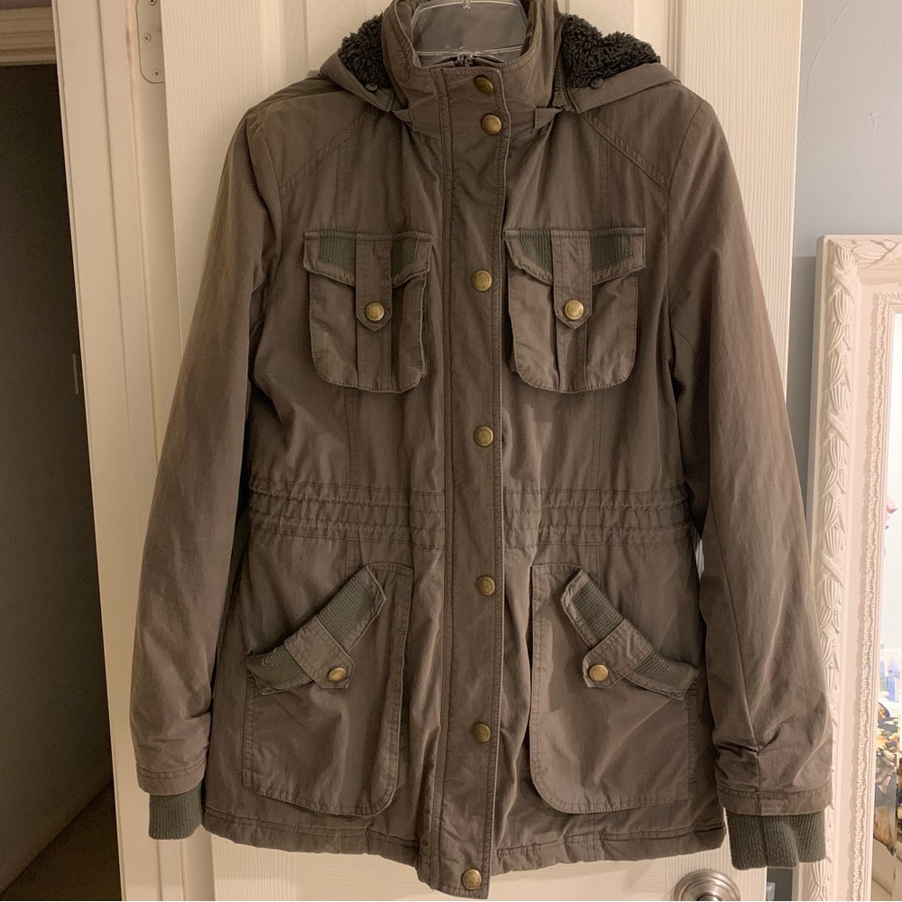 BCBGeneration coat with removable hood